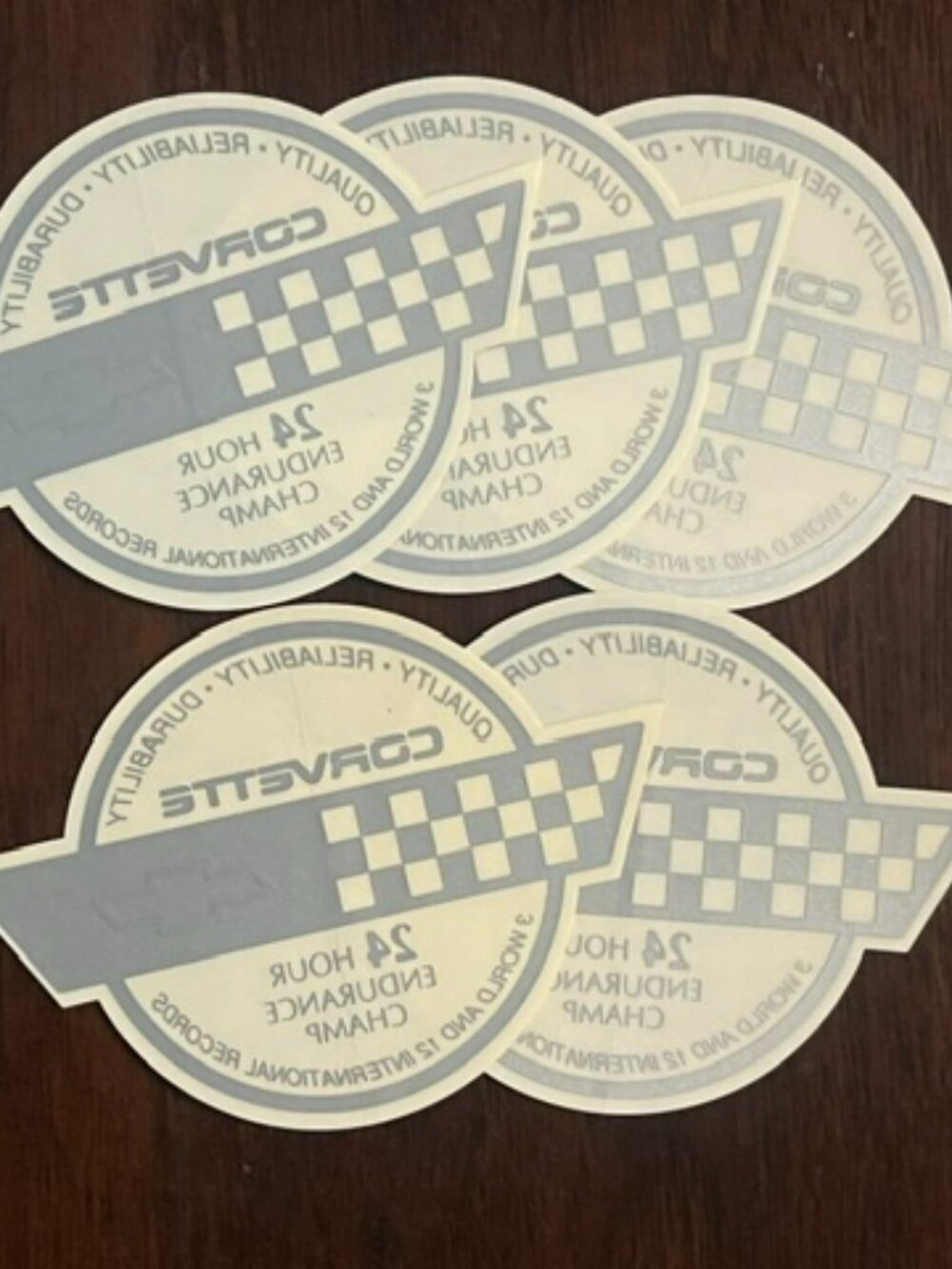 5 Corvette 1991 (C4) Rear Hatch "24 Hour Endurance Champion" Decals